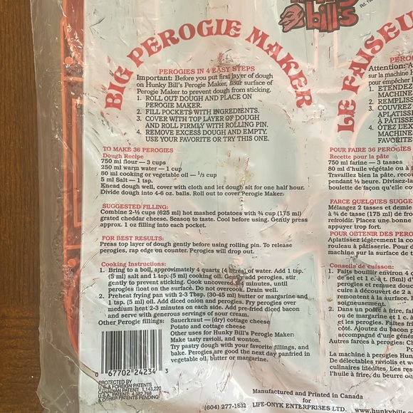 ❤️NEW Hunky Bill’s BIG Perogie Maker, Makes 18 at a time. - Picture 5 of 5